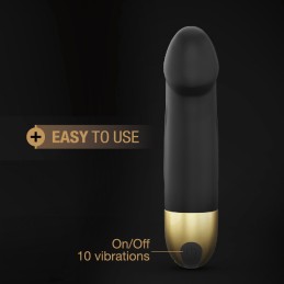 Vibromasseur Real Vibration S 16 cm 2.0 - Noir et Or Taille unique