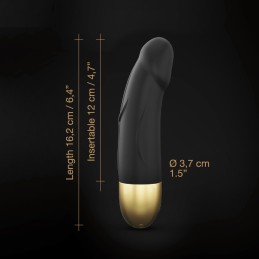 Vibromasseur Real Vibration S 16 cm 2.0 - Noir et Or Taille unique