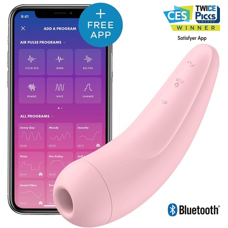 Stimulateur connecté Satisfyer Curvy 2+ - Rose Taille unique - Satisfyer - Vibrateurs
