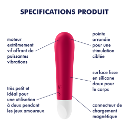Vibromasseur  Satisfyer Ultra Power Bullet 1 - Rouge Taille unique - Satisfyer - Vibrateurs