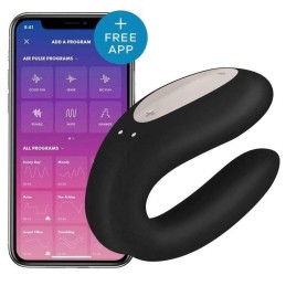 Stimulateur connecté pour couple Satisfyer Double Joy - Noir  - Satisfyer - Vibrateurs