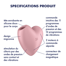 Stimulateur Satisfyer Cutie Heart - Rose Stimulateur Satisfyer Cutie Heart - Rose