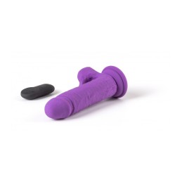 VIBROMASSEUR RéALISTE "R12" 14.4CM AVEC TéLéCOMMANDE VIOLET