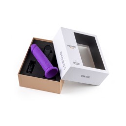 VIBROMASSEUR RéALISTE "R15" FLESH 16.5CM AVEC TéLéCOMMANDE violet