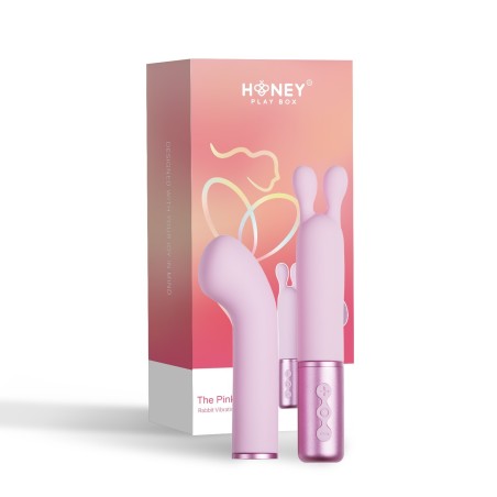 Padparadscha - The naughty collection - Vibromasseur é téte interchangeable Rose  - Honey Play box - Vibrateurs Padparadscha - The naughty collection - Vibromasseur é téte interchangeable Rose  - Honey Play box - Vibrateurs