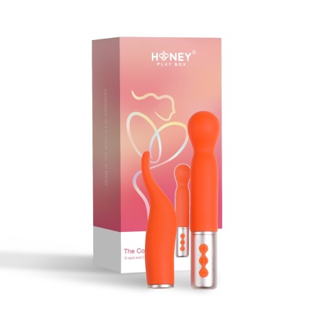 Partschinite - The naughty collection - Vibromasseur é téte interchangeable Orange  - Honey Play box - Vibrateurs