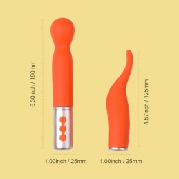 Partschinite - The naughty collection - Vibromasseur é téte interchangeable Orange