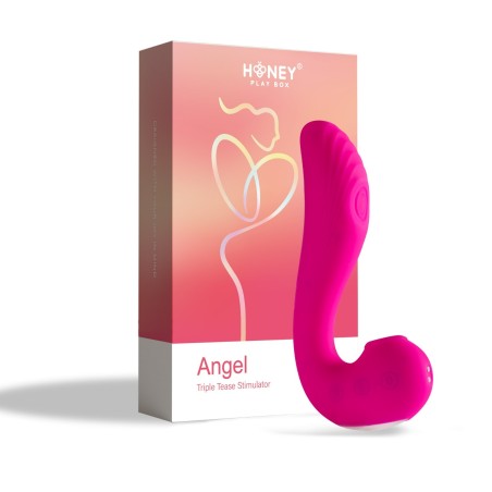 Angel - Vibromasseur 3 en 1 point G et léchage du clitoris - Rose  - Honey Play box - Vibrateurs Angel - Vibromasseur 3 en 1 point G et léchage du clitoris - Rose  - Honey Play box - Vibrateurs