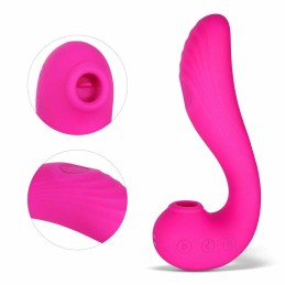 Angel - Vibromasseur 3 en 1 point G et léchage du clitoris - Rose Angel - Vibromasseur 3 en 1 point G et léchage du clitoris - Rose