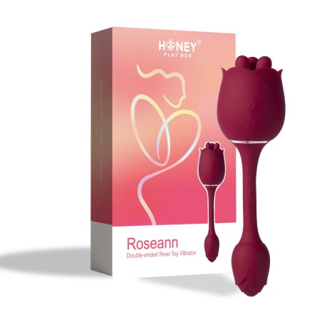 Roseann - Vibromasseur en forme de rose é double extrémité  - Honey Play box - Vibrateurs