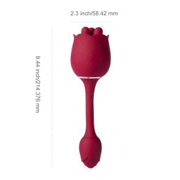 Roseann - Vibromasseur en forme de rose é double extrémité