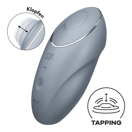 Tap and climax Satisfyer - Bleu/gris Taille unique - Satisfyer - Vibrateurs Tap and climax Satisfyer - Bleu/gris Taille unique - Satisfyer - Vibrateurs