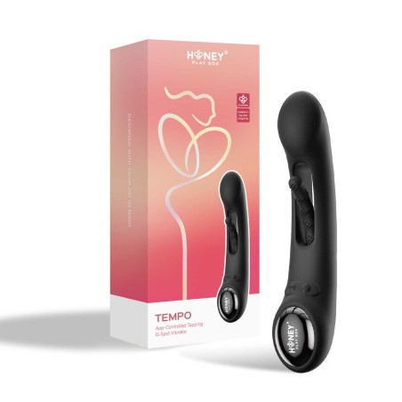 Tempo vibromasseur G-spot avec capteurs de pression et application Noir  - Honey Play box - Vibrateurs