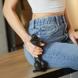 Sliding Skin - Dildo réaliste - Noir L