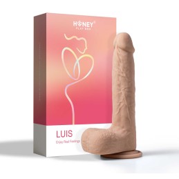 Luis gode réaliste vibrant et va et vient avec appli 21 cms - Chair  - Honey Play box - Godes sans vibration
