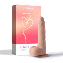 Kenzo gode réaliste vibrant et va et vient avec appli 24 cms - Chair  - Honey Play box - Godes sans vibration