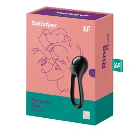 Cockring  Satisfyer Majestic Duo - Noir Taille unique Cockring  Satisfyer Majestic Duo - Noir Taille unique