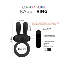 Rabbit Ring Clara Morgane - Noir Taille unique