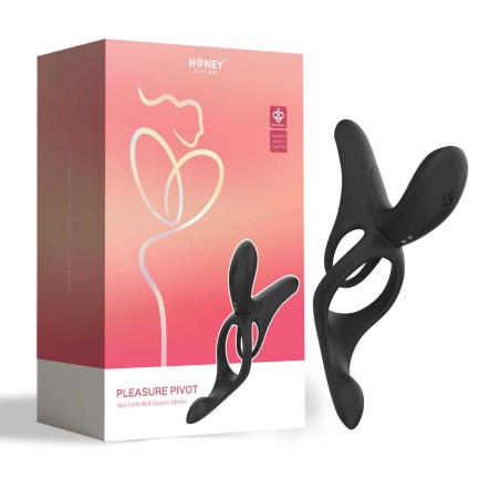 PLEASURE PIVOT Vibromasseur pour couples contrélé par application - Noir  - Honey Play box - Vibrateurs PLEASURE PIVOT Vibromasseur pour couples contrélé par application - Noir  - Honey Play box - Vibrateurs