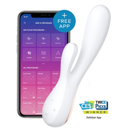 Vibromasseur connecté Satisfyer Mono Flex - Blanc  - Satisfyer - Vibrateurs