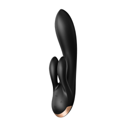 Vibromasseur rabbit Satisfyer Double Flex Connect Noir Taille unique - Satisfyer - Vibrateurs