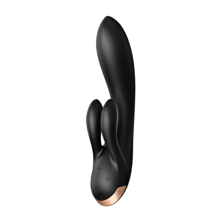 Vibromasseur rabbit Satisfyer Double Flex Connect Noir Taille unique - Satisfyer - Vibrateurs