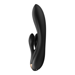 Vibromasseur rabbit Satisfyer Double Flex Connect Noir Taille unique
