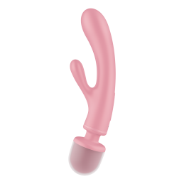 Triple lover Rabbit et Wand Satisfyer - Rose Triple lover Rabbit et Wand Satisfyer - Rose