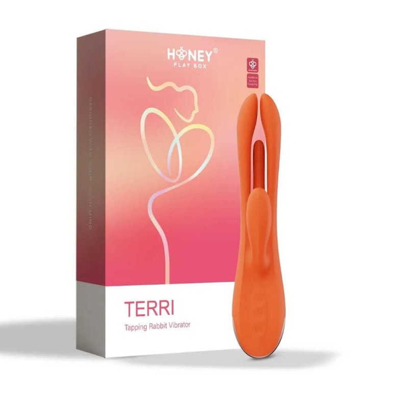 Terri Rabbit et tapotage controllé par appli - orange  - Honey Play box - Vibrateurs