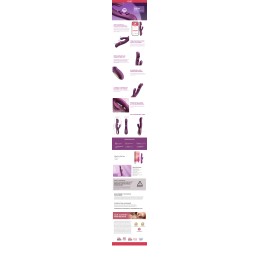 Gem vibromasseur rabbit avec capteurs de pression et application Violet