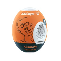 Oeuf masTaille uniquerbateur Crunchy - Orange Taille unique - Satisfyer - Jouets sexuels pour hommes