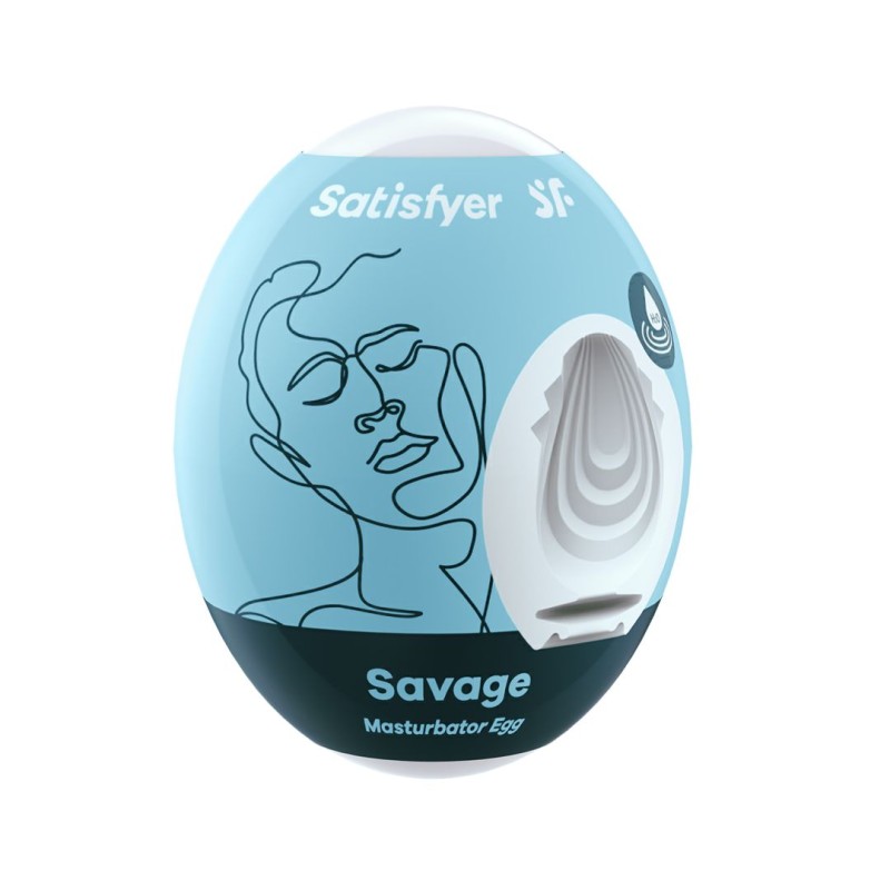 Oeuf masTaille uniquerbateur Savage - Bleu Taille unique - Satisfyer - Jouets sexuels pour hommes Oeuf masTaille uniquerbateur Savage - Bleu Taille unique - Satisfyer - Jouets sexuels pour hommes