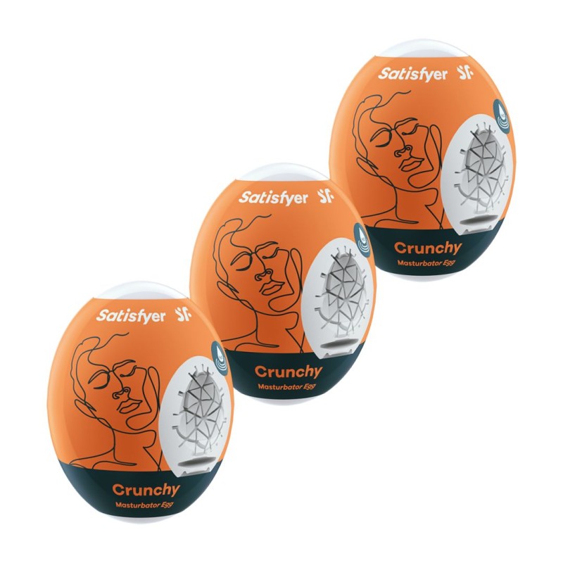 Ensemble Oeufs masTaille uniquerbateurs 3 piéces Crunchy Taille unique - Satisfyer - Jouets sexuels pour hommes Ensemble Oeufs masTaille uniquerbateurs 3 piéces Crunchy Taille unique - Satisfyer - Jouets sexuels pour hommes
