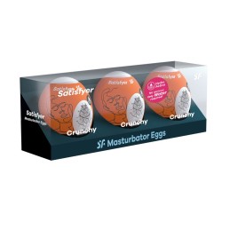 Ensemble Oeufs masTaille uniquerbateurs 3 piéces Crunchy Taille unique - Satisfyer - Jouets sexuels pour hommes