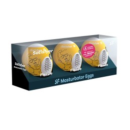 Ensemble Oeufs masTaille uniquerbateurs 3 piéces Fierce Taille unique - Satisfyer - Jouets sexuels pour hommes