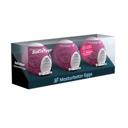 Ensemble Oeufs masTaille uniquerbateurs 3 piéces Bubble Taille unique - Satisfyer - Jouets sexuels pour hommes