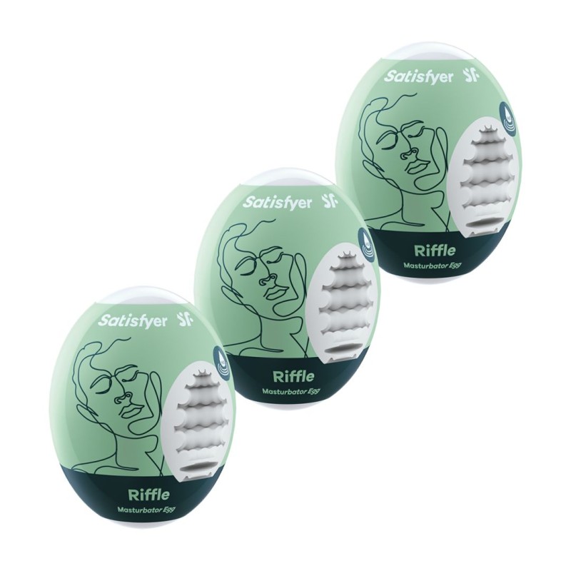 Ensemble Oeufs masTaille uniquerbateurs 3 piéces Riffle Taille unique - Satisfyer - Jouets sexuels pour hommes Ensemble Oeufs masTaille uniquerbateurs 3 piéces Riffle Taille unique - Satisfyer - Jouets sexuels pour hommes