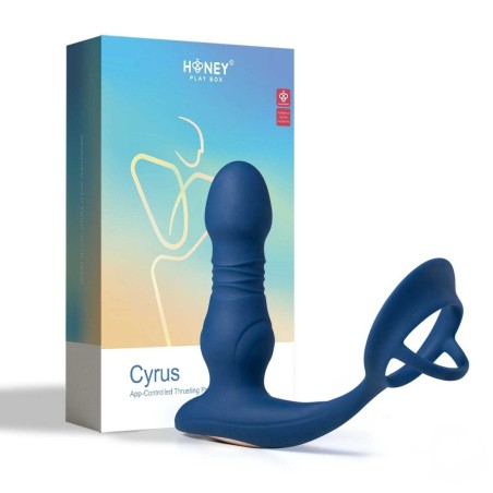 Cyrus - Vibromasseur de prostate va et vient contrélé par application - Bleu  - Honey Play box - Jouets sexuels pour hommes