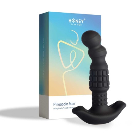 Pineapple Man - Masseur prostatique vibrant é billes roulantes - Noir  - Honey Play box - Jouets sexuels pour hommes