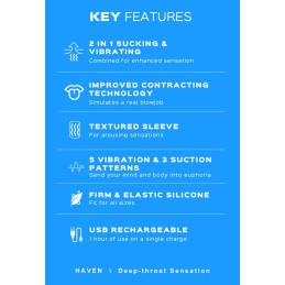 Haven masTaille uniquerbateur é succion et vibration Haven masTaille uniquerbateur é succion et vibration