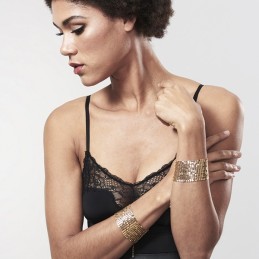 Désir Métallique - Menottes Bracelets - Or Taille unique - Bijoux Indiscrets - Masque