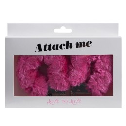 Menottes Attach me - Rose Taille unique - Love to Love - Masque