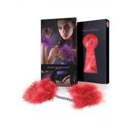 Menottes Marabou 3415r - Rouge Taille unique - Secret Play - Masque