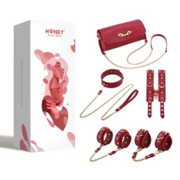 Federico - Kit de bondage en cuir véritable  - Honey Play box - Masque