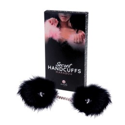 Menottes plumes secret play - Noir Taille unique - Secret Play - Masque