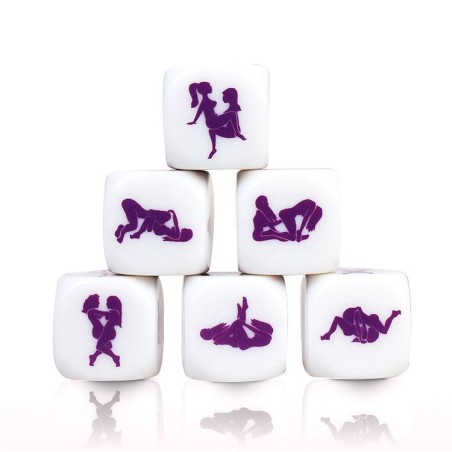 Dé Kamasutra Lesbien - Blanc et violet Taille unique - Secret Play - Dé Kamasutra Lesbien - Blanc et violet Taille unique - Secret Play -