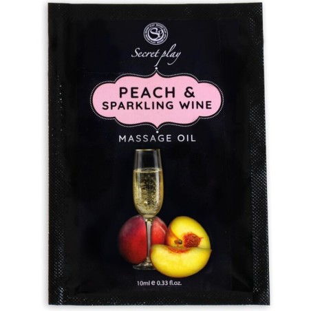 SECRETPLAY - PÊCHE & VIN MOUSSEUX HUILE DE MASSAGE SACHET 10 ML SECRETPLAY - PÊCHE & VIN MOUSSEUX HUILE DE MASSAGE SACHET 10 ML