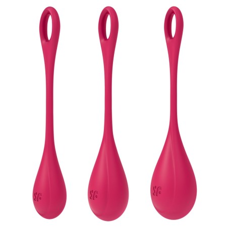 Boules de Geisha Satisfyer Yoni Power 1 - Set de 3 - Rouge  - Satisfyer - Boules de Geisha Satisfyer Yoni Power 1 - Set de 3 - Rouge  - Satisfyer -