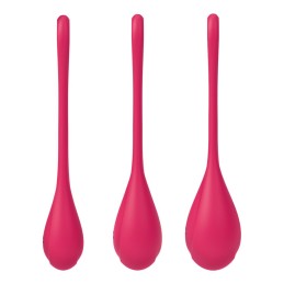 Boules de Geisha Satisfyer Yoni Power 1 - Set de 3 - Rouge  - Satisfyer -