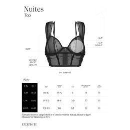 Nuites top - Noir XXL/XXXL Nuites top - Noir XXL/XXXL